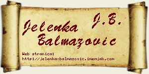 Jelenka Balmazović vizit kartica